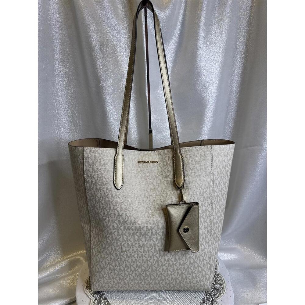 Michael Kors Vincent Pale Gold Leather Lg Tote Bag & Dust Bag MSRP $498